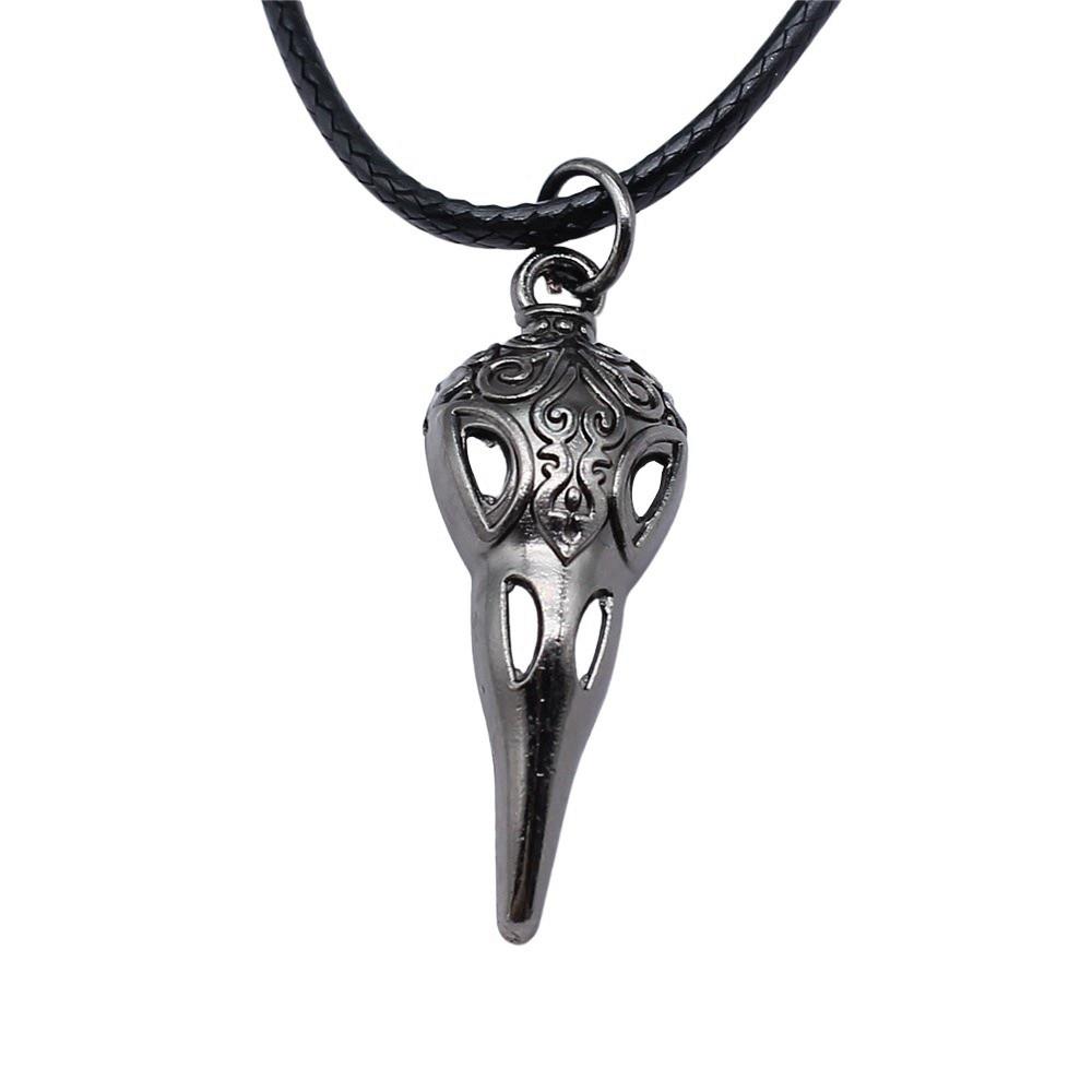 

Butterfly Pendant Necklace Bird Wings Jewelry Women Gifts With 45cm Leather Chain A22-1pcs-35x13mm