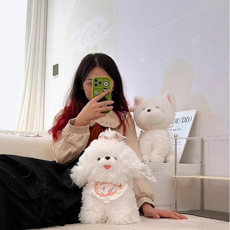 Scarf Dog Plush Toy Long Haired Dog Doll Children Girls Gifts Home Accessories