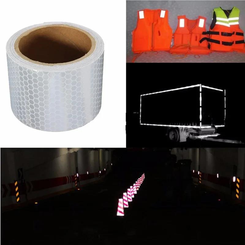 3M/1M Car Reflective Tape Auto Safety Warning Sticker Reflector Protective Tape Strip Film for Trucks Auto Motorcycle StickersPinstriping Tape 3