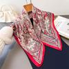 2026 New Paisley Print 70*70cm Square Scarf Women Neck Tie Soft Satin Neckerchief Female Foulard Headband Hijab Decorate Hand