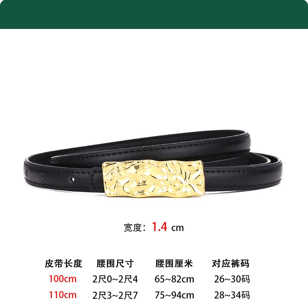 Belt Women'S Leather Belt Dress Fine Belt Women'S Premium Business