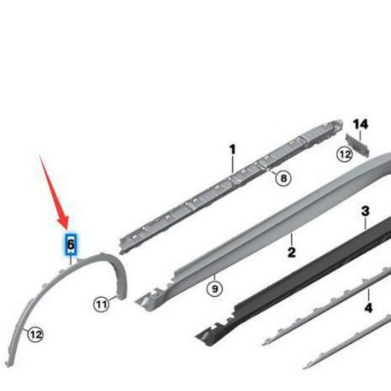 BMW X5 F15 Glossy Wheel Arch (51777378575/51777378576)