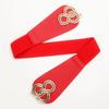Ladies Elastic Belt Retro Twist Buckle Court Wide Waist Seal With Skirt Coat Decorative Belt