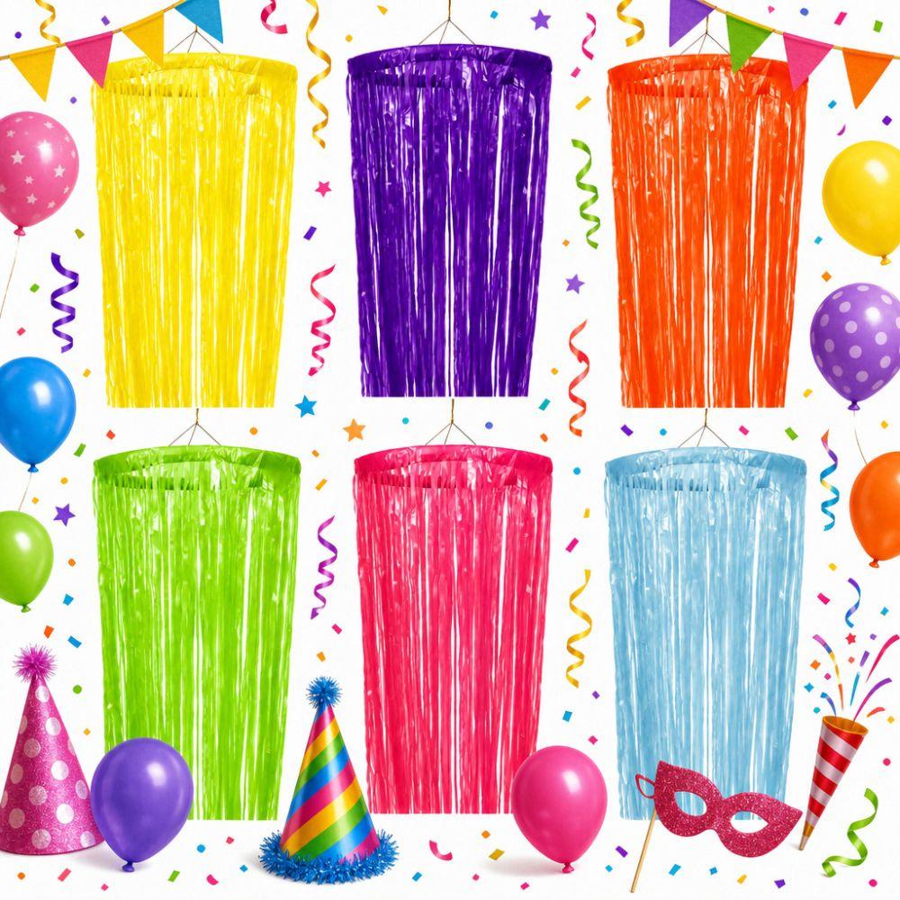 2.1m Party Ceiling Hanging Decor Tube Hanging Design Fluorescent Streamer 90s Theme Party