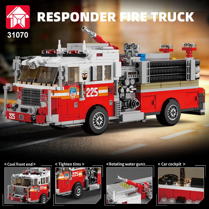 Le Yi 31070 American-style fire truck
