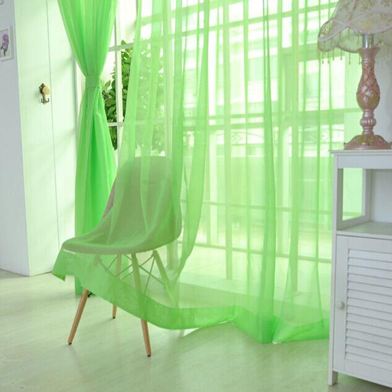 Simple Voile Solid Sheer Tulle Curtains Decoration Window Curtains Living Room The Bedroom Window Screening Panel Cortinas