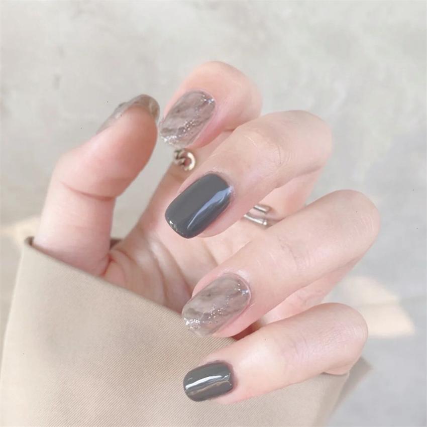 24Pcs Red Sweetheart White Checkerboard Press On Nails Removable Fake Nail Tips Art Acrylic Manicure