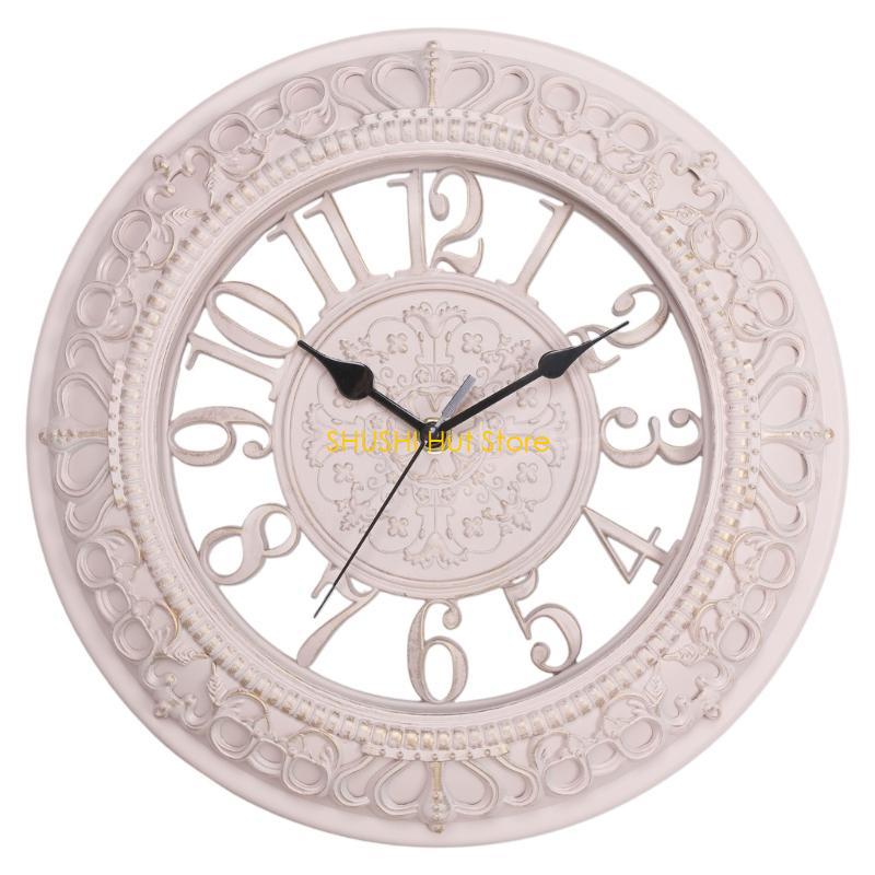 Elegant European Styles 12inch Round Wall Clock for Home Or Office Decoration D57B