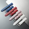 Calfskin Bamboo Pattern Cowhide Pin Buckle Watch Strap for Men and Women