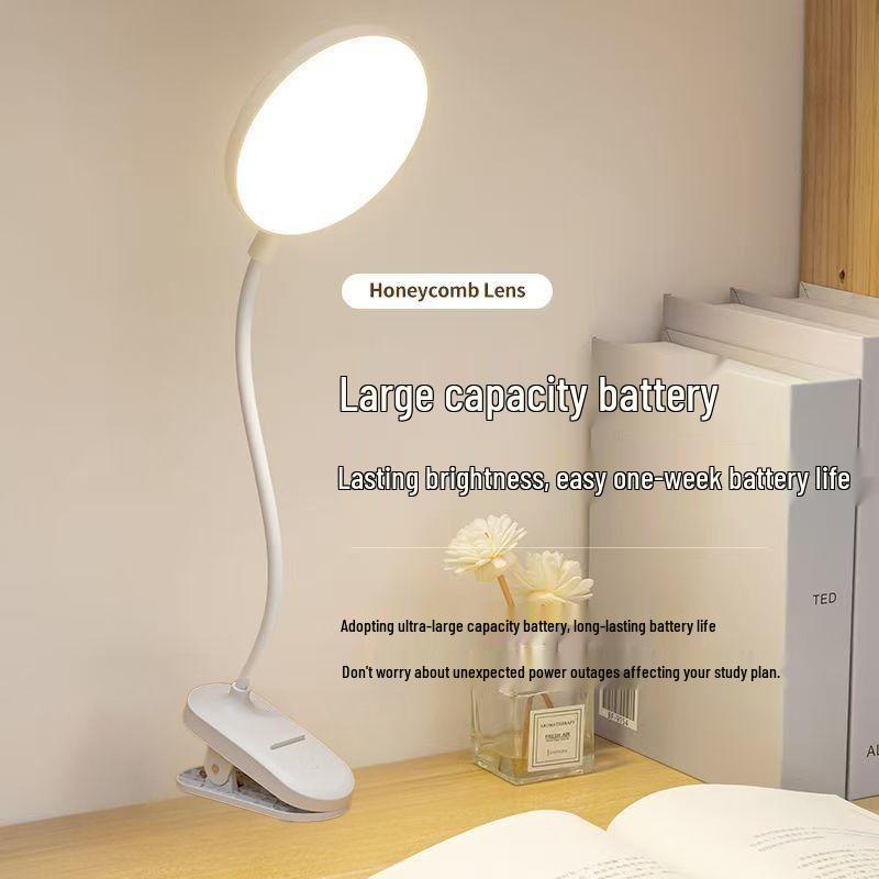 LED Schreibtischlampe mit Augenschutz für Schlafzimmer und Arbeitszimmer – Wiederaufladbare und Stecker-Optionen, Ideal für Studenten und Nachtgebrauch