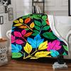 1pc Colorful Leaves Pattern Blanket Warm, Cozy, And Soft, Suitable for Sofas, Beds, Cars, And Office Use.Perfect for Camping And Travel, Making It a G