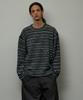 LEARVE Gradient Stacks Maxi Crewneck Knit Charcoal