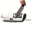 Electric Knife Sharpener, Household Whetstone Knife Sharpener, USB Rechargeable Knife Sharpener with 2-speed Adjustment