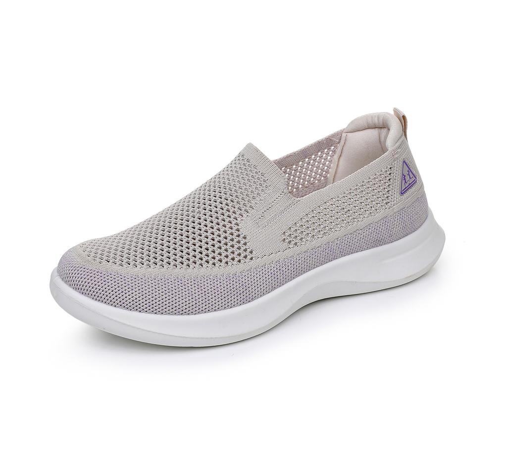 Fashion Senior - Friendly Knit Slip - on Sneakers Women, Breathable Non - Slip Casual Shoes, Versatile Leisure Footwear