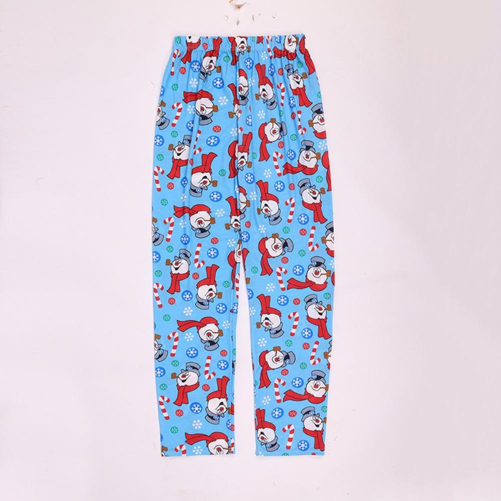 Kind zweiteilige langärmelige Hose Jungen Mädchen Baumwolle Weihnachten Schneemann Print T-Shirt Hose Pyjamas