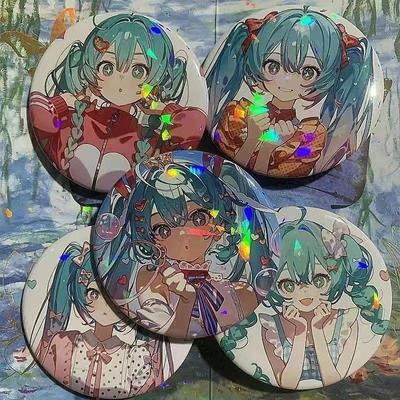 Hatsune Miku, Cute Badge, Star Eyes.