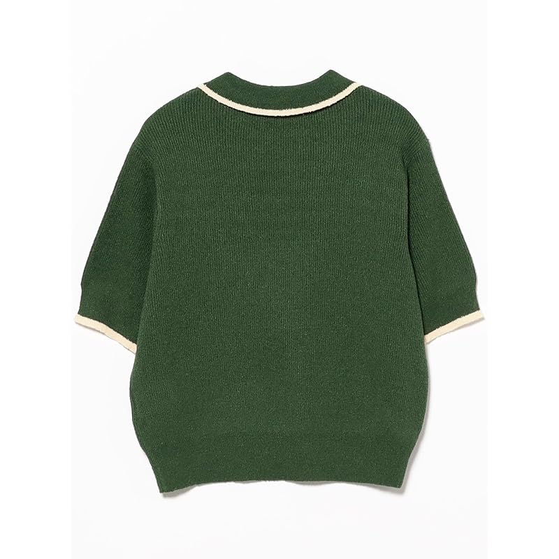 [Beaming life store by BEAMS] S/S Knit/knit vest bouclé knit polo shirt ladies GREEN ONE SIZE