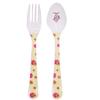 [R0651] - Children's Melamine Cutlery 'Saperlipopette' Yellow Pink (Mrs. Fish) - 16 Cm