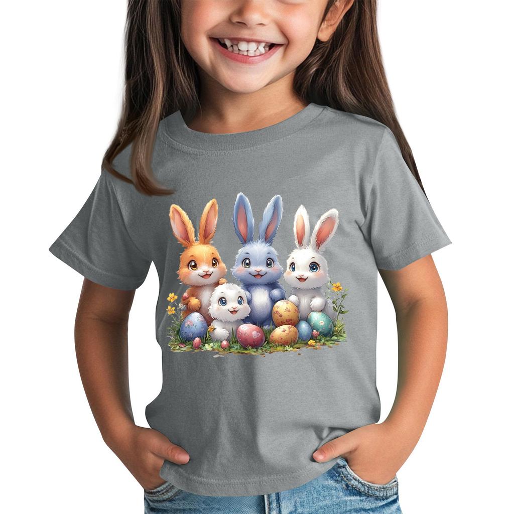 Children's Short Sleeve Neck T-Shirt Animal Print Daily Casual Top