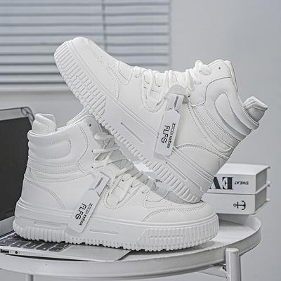 Nieuwe Mode Heren Sneakers Zacht Comfortabel Antislip Slijtvaste Zool Dagelijks Casual Herenschoenen Preppy Winter Skate Enkellaarsjes