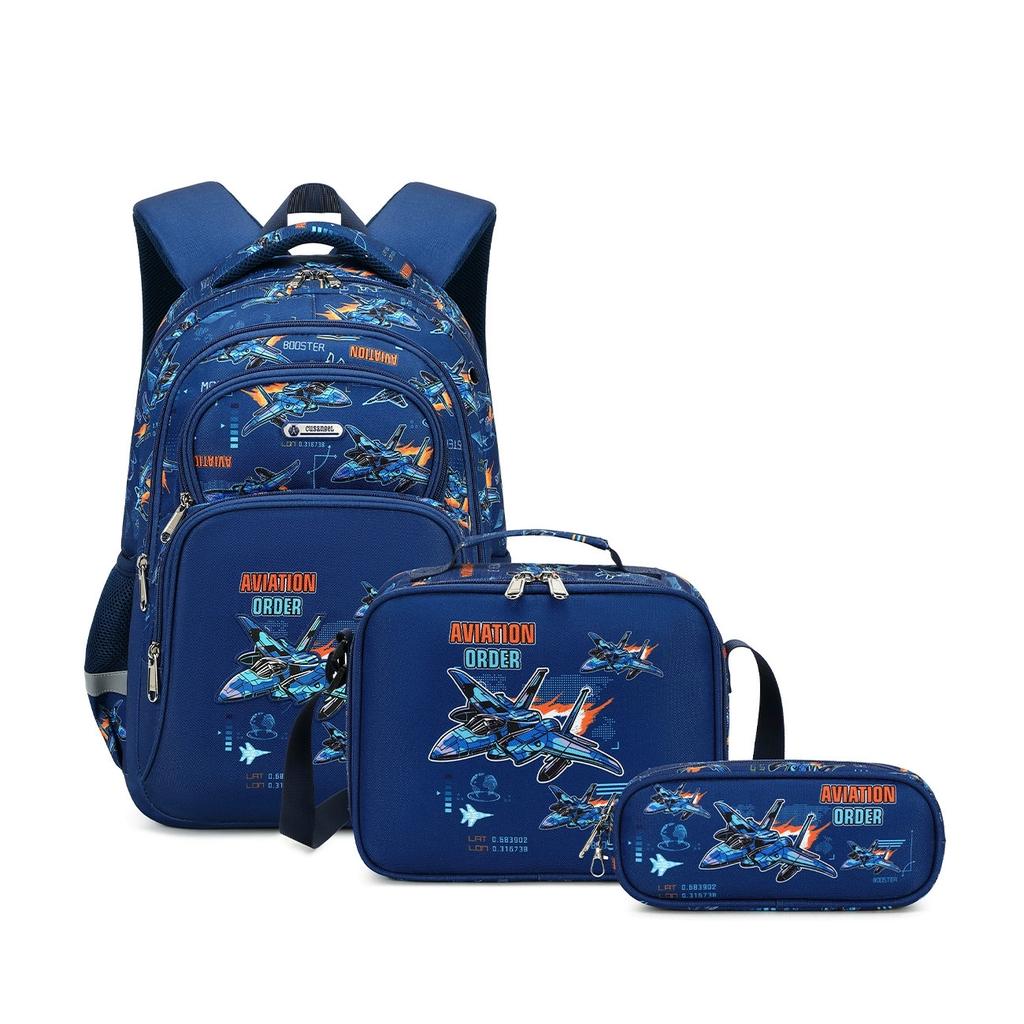 School Bags Child School Backpacks for Teenager Girls Boys Cartoon Dinosaur Anime Backpack Lunch Box with Pencil Case