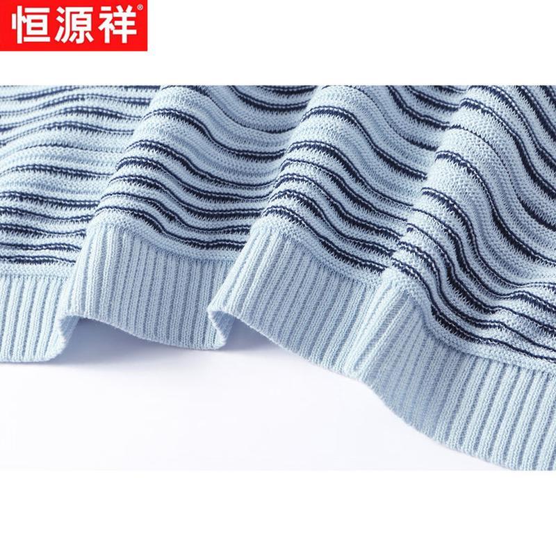 HangYuanXiang Women's Striped Round Neck Short Sleeve T-Shirt