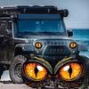 2Pcs Car Headlight Decals Self Adhesive Strong Stickiness Easy To Install Truck Car Body Window Bumper Decoration 3D Eye Headlight Decals