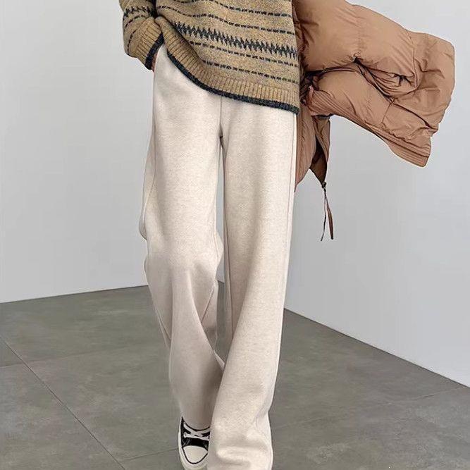 

Women s Spring Wool Acetate Wide-Leg Pants with Pockets - Cashmere Blend for Petite Sizes XL (120-135 lbs)