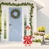 Christmas Goose Outfit Red Formal Hat And Checkered Goose Clothes Xmas Candy Porch Goose Costume for 23 Inch Lawn Geese Statue