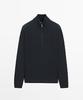 Masimodutti Zipper Detail Turtleneck Knit Sweater