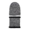 Winter cold weather gear neck warmer, mock toshi beanie, fur hat set for men