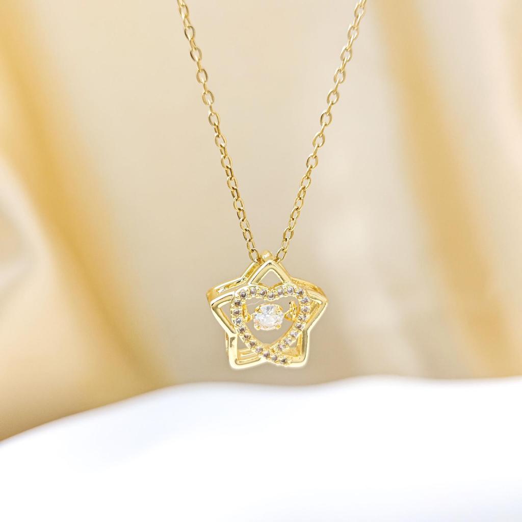 Luxury Star Pendant Necklace: Elegant Clavicle Chain for Girlfriends