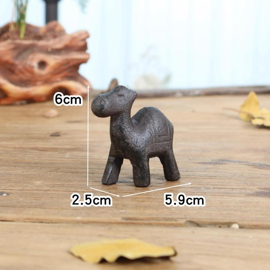 Retro Metal Nostalgic Cast Iron Piggy Pen Holder Cartoon Paper Press Mini Animal Ornaments Home Crafts Ironware Figurines