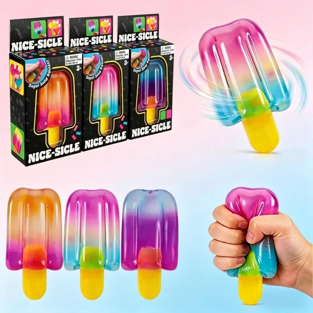 Ice Cream Squishy Squeeze Toy Nice Cube Blind Box Sensory Fidget Toy Portable Stress Relief Gadget For Office Home Daily Relax