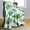 Monstera Deliciosa Palms Throw Blanket Tropical Plants Home Soft Cozy Blanket Lightweight Microplush Decor Blankets All Season
