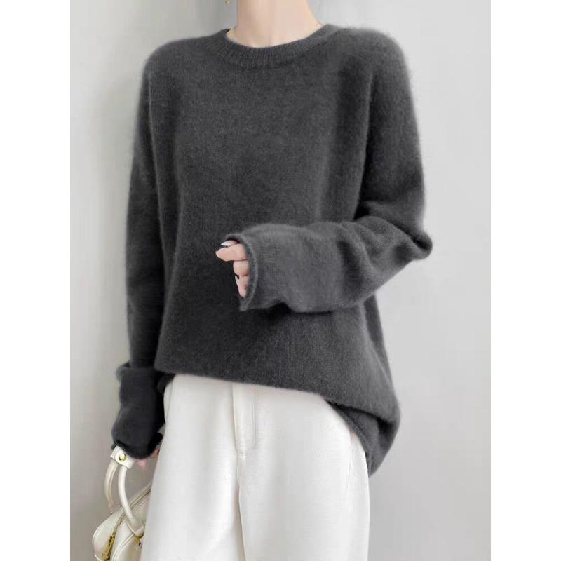 DIMANAF 2025 Autumn Winter Women Sweaters Pullover Tops Knitted Basic Tees Sweater Long Sleeve Loose Shirt
