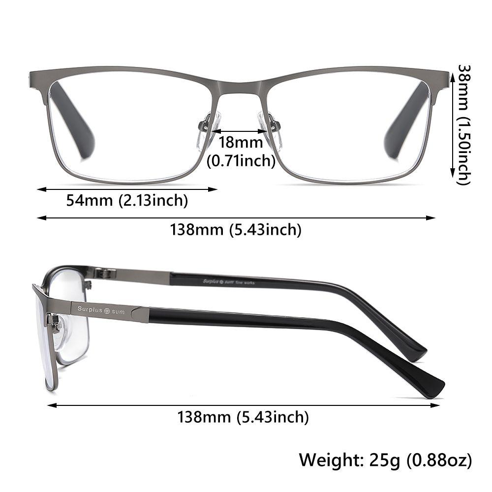 Fashion Business Reading Glasses for Men Women Classic Metal Frame Readers Glasses Mens Presbyopic Optical Glasses +1.0~+4.0
