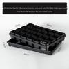 Small Black Square Succulent Seedling Tray - Thickened Plastic Pot Stand & Water Catcher