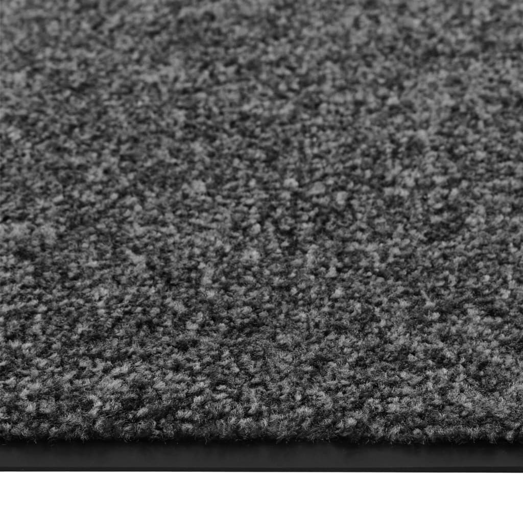 vidaXL Fußmatte Waschbar Anthrazit 60x90 cm