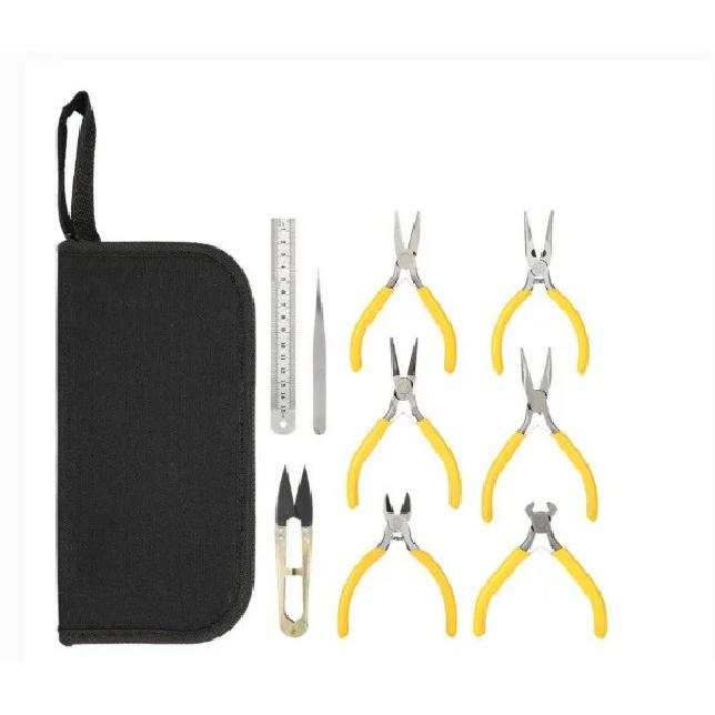 Professional Jewelry Pliers Tools Kit Round Bent Nose Beading Making DIY Jewellery Making Pliers Tool Kit