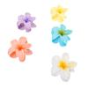 5pcs Flower Hair Claw Clips Secure Grip Floral Hair Clip for Long Hair Updo Styling Accessory White Sky Blue Lavender