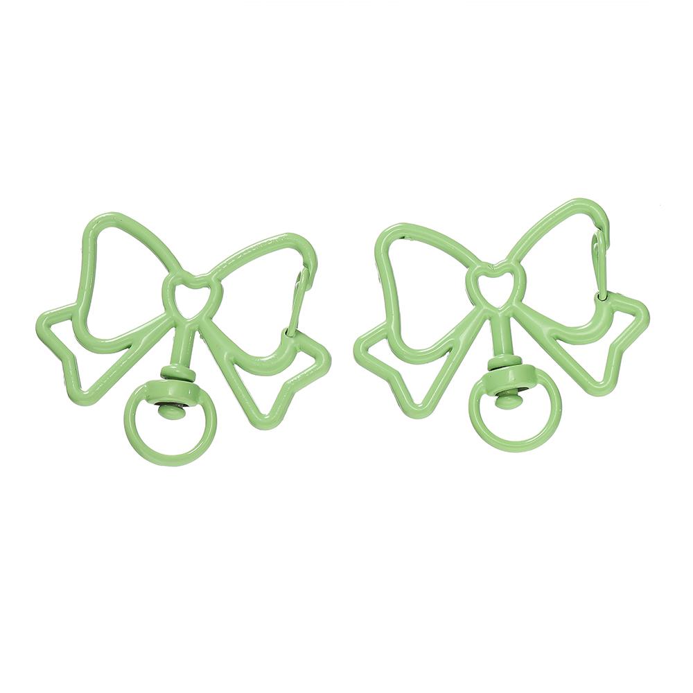

5pcs/lot Colorful Butterfly Shape Lobster Clasps Swivel Keychain Alloy Metal Key Hooks For Jewelry Making Supplies Crafts зелений