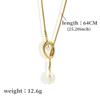 Women Simple Long Tassel Pearl Pendant Necklace Luxury Adjustable Sweater Chain