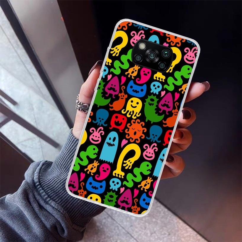 

Simple Pattern Graffiti Phone Case For Xiaomi Poco X7 X6 X5 Pro F7 Ultra Redmi 15C 15 13 13C 12 12C 10 10A 10C 9 9A 9C 9T Shell Redmi 10