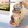 Cute Large Capacity Oblique Pen Holder Save Space Desktop Storage Pencil Case Cartoon Creative Pen Container for Students
