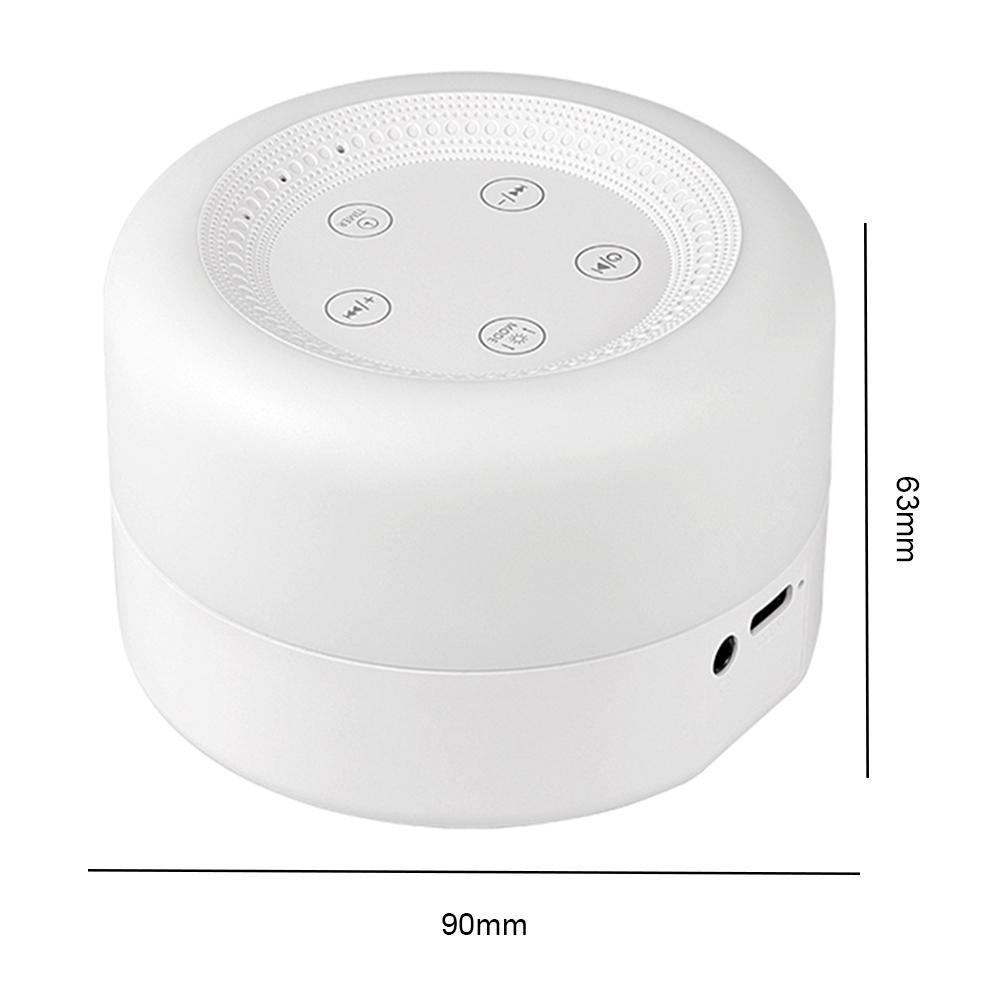 Sleeping Relaxation for Baby with Night Light Desktop White Noise Machine Portable Adjustable USB Rechargeable for Home Travel