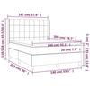 VidaXL Sommier à Lattes de Lit avec Matelas et LED, Lit Rembourré, Lit Double, Lit Adulte de Chambre à Coucher Intérieur, 3138319