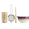 5-teiliges Matcha-Set, Porzellan, handgefertigt, chinesische traditionelle Utensilien für Teeliebhaber Schale