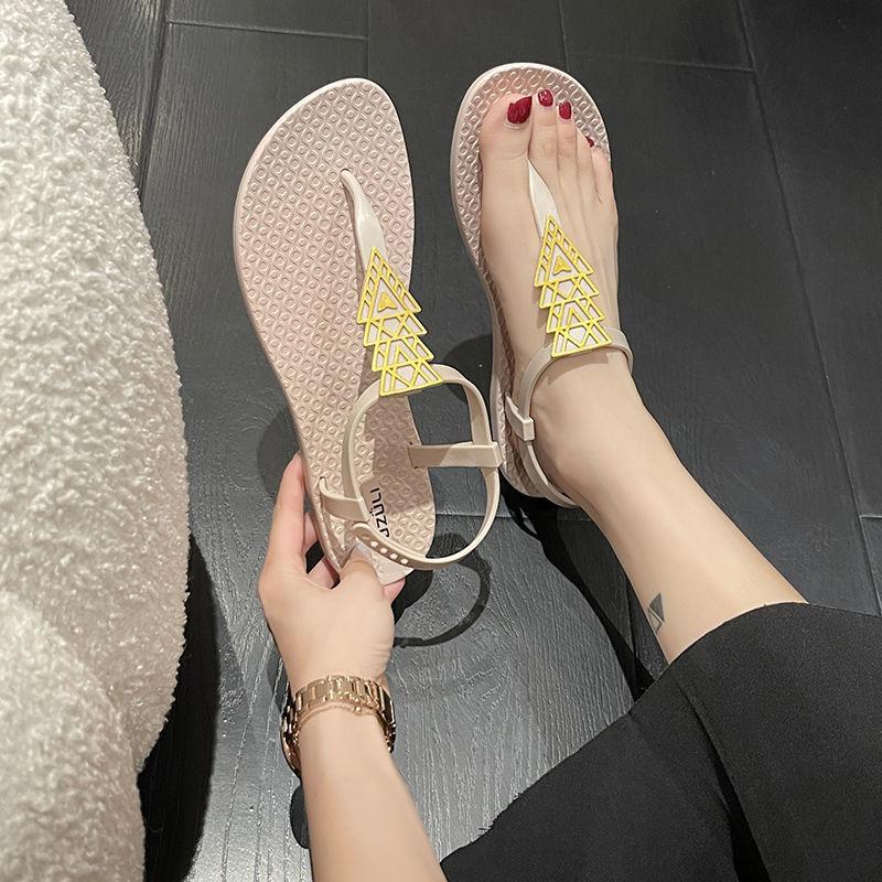 Fashion Ipomoea Women Sandals 2025 Summer Flat Shoes Female Bohemian Flip Flops Ladies Vacation Beach Sandales Girls Street Footwear