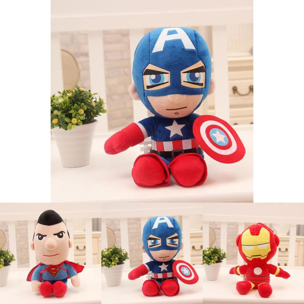 Colorful Avengers Plush Toy Collection With Spiderman Captain America Ironman Design